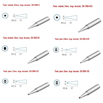 Juego de puntas para soldadores PROSKIT - 5SI-216N-JP