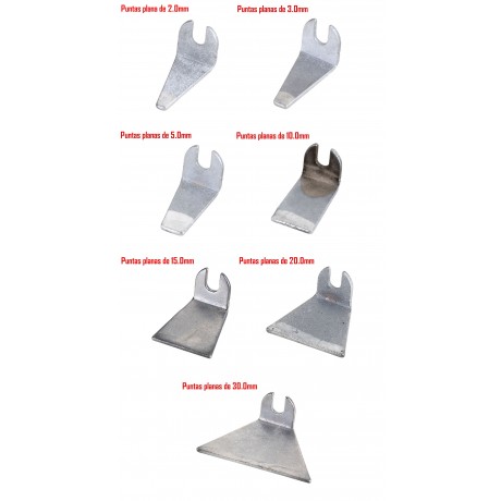 Juego de Puntas planas (7) para pinzas HRV7685 - HRV7685-1-7