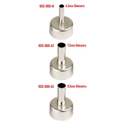 Tobera aire caliente 5SS-969B-HG para estaciones de aire caliente SS-969B, HRV6155 de Proskit