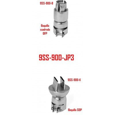 Juego de Boquillas para Estación de soldadura y aire caliente para SMD profesional de Proskit - 9SS-900-JP3
