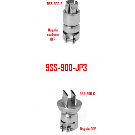 Juego de Boquillas para Estación de soldadura y aire caliente para SMD profesional de Proskit - 9SS-900-JP3