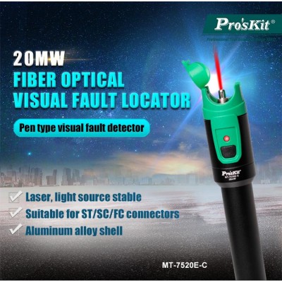 MT-7520E Visualizador de fallos en fibra óptica 20mW 10-14Km