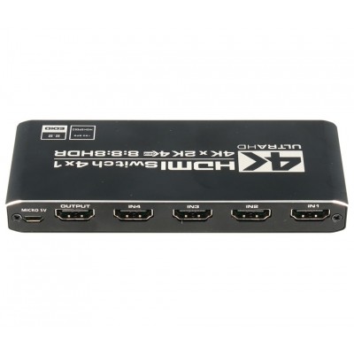 Conmutador HDMI Switch 4 Entradas 1 Salida con telemando - ACTVH006