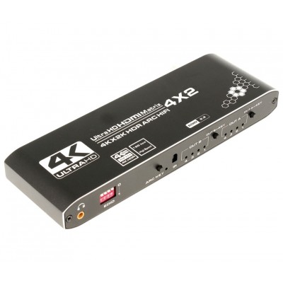Conmutador HDMI switch matrix 4 Entradas 2 salidas con telemando - ACTVH004