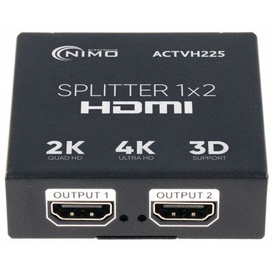 Repartidor activo de señal HDMI splitter 4K 3D 1 entrada 2 salidas - ACTVH225