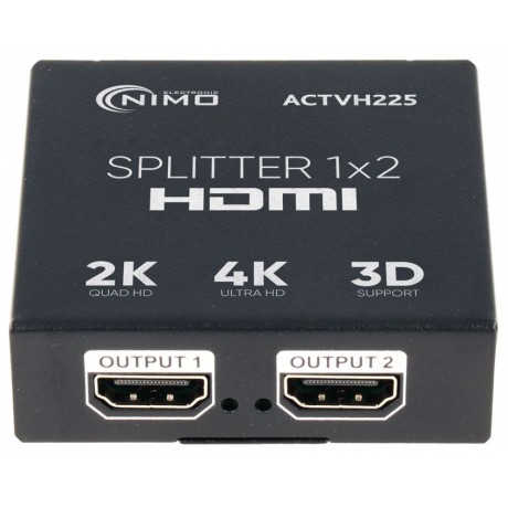 Repartidor activo de señal HDMI splitter 4K 3D 1 entrada 2 salidas - ACTVH225