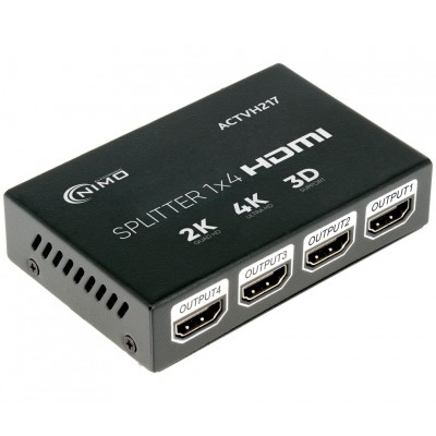 Repartidor activo de señal HDMI splitter 4K 3D, 1 entrada 4 salidas - ACTVH217