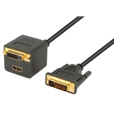 Adaptador DVI-D macho a DVI-D+HDMI hembras - CON164