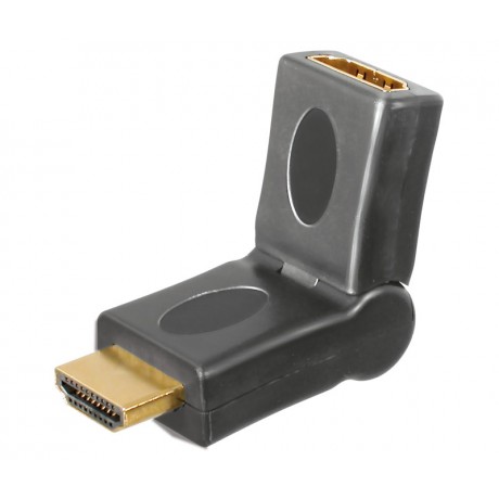 Adaptador HDMI macho-hembra acodado con rotación 180º - CON167