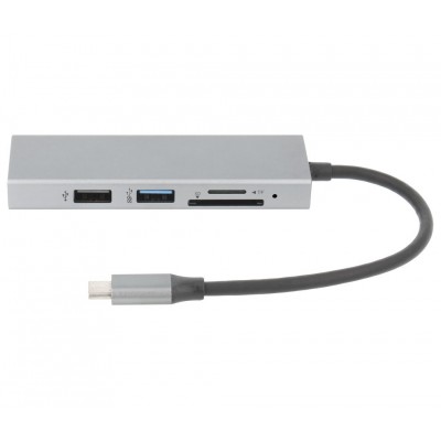 Adaptador 5 en 1 HUB USB-C a USB, HDMI y lector de tarjetas - WIR1765