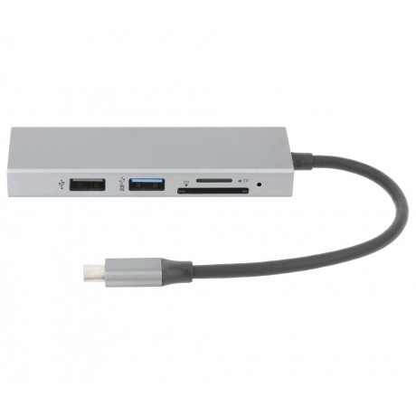 Adaptador 5 en 1 HUB USB-C a USB, HDMI y lector de tarjetas - WIR1765