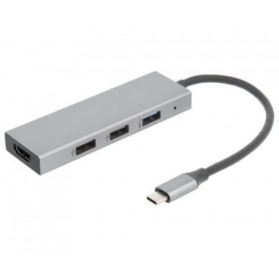 Adaptador 4 en 1 HUB USB-C a USB y HDMI - WIR1764