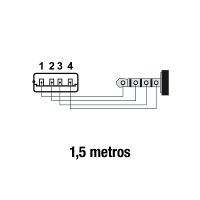 Conexión USB-A 2.0 macho a Jack 3,5mm macho 4 pin carga y datos - WIR105