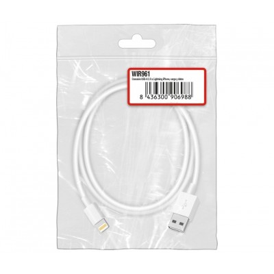 Conexión USB-A 2.0 a Lightning iPhone, carga y datos 2.0m - WIR961