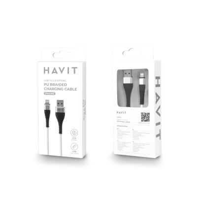 Cable de iPhone Lightning 2.1A 1.0M Protección Aluminio Enmallado - CB705