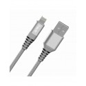 Cable iPhone Lightning 2.4A Ultra resistente Gris - H60