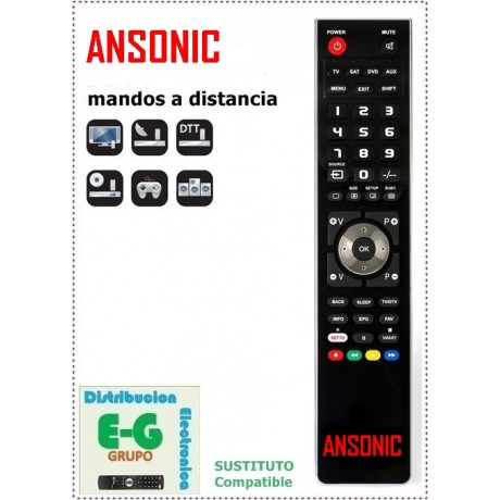 ANSONIC Mando a Distancia sustituto del original