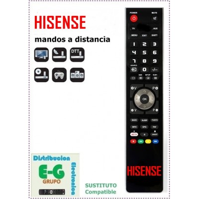 HISENSE Mando a Distancia sustituto del original