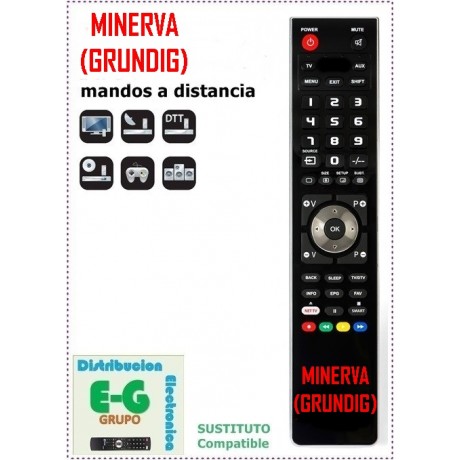 MINERVA (GRUNDIG) Mando a Distancia sustituto del original