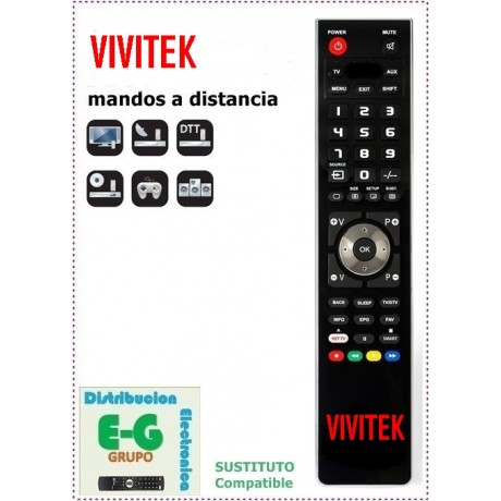 VIVITEK Mando a Distancia sustituto del original