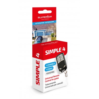 Mando para puerta de Garaje Frecuencia fija 433,92 Mhz Simple 4 Canales