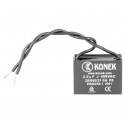 Condensador KONEK de arranque de motor con cables de 2.5MF - 2.5MFJ450VAC