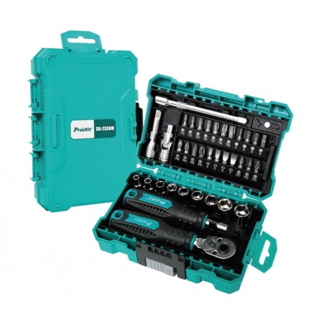 SD-2338M Juego de destornilladores y tubo con llave de carraca de Proskit
