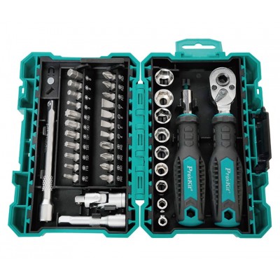 SD-2338M Juego de destornilladores y tubo con llave de carraca de Proskit