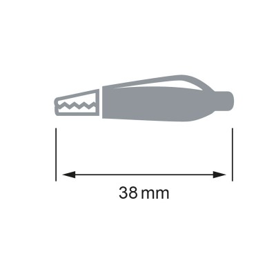 Pinza de cocodrilo aislada roja de 38mm - (50 unidades) CON610