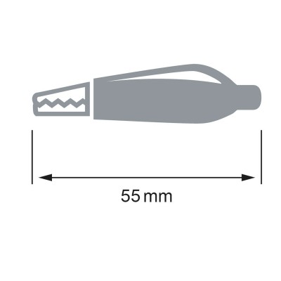 Pinza de cocodrilo aislada roja de 55mm - (50 unidades) CON620