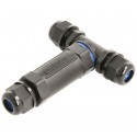 Conector derivador eléctrico estanco IP68 en T, 3 vías (Bolsa 2 unidades) - CON5211