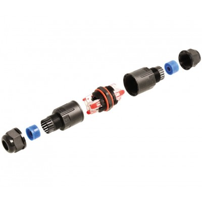 Conector empalmador eléctrico estanco IP68, 3 vías (Bolsa 2 unidades) - CON5215
