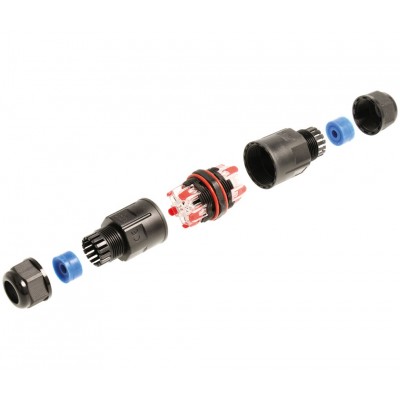 Conector empalmador eléctrico estanco IP68, 5 vías (Bolsa 2 unidades) - CON5216