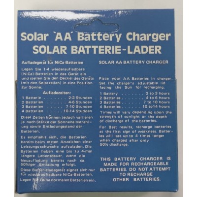 Cargador SOLAR de baterías AA
