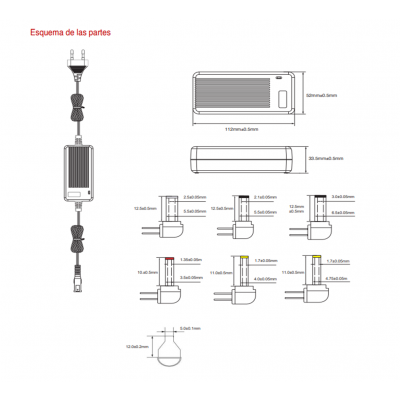 ALM170 Alimentador Regulable Manual 5..15Vcc/36W/3000mA Máximo