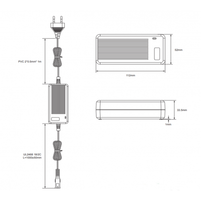 ALM171 Alimentador Regulable Manual 9..24Vcc/36W/2000mA Máximo