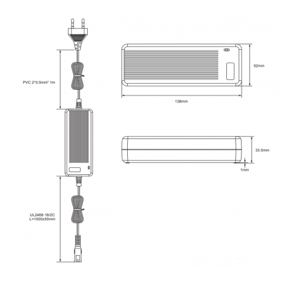 ALM172 Alimentador Regulable Manual 6..16Vcc/56W/5000mA Máximo