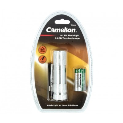 Linterna de aluminio con 9 LED de alta intensidad T266
