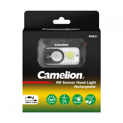 Linterna de cabeza recargable 480Lm COB LED 3W y XPG LED 6W - RS291