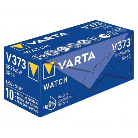 Pila botón Oxido Plata para relojería 373 de Varta - 373-SR916SW