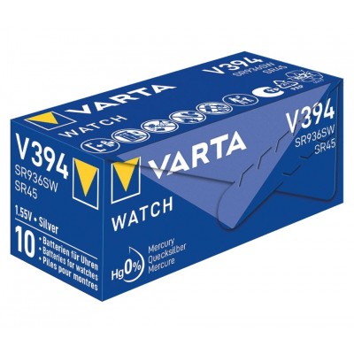 Pila botón Oxido Plata para relojería 394 de Varta - 394-SR936SW