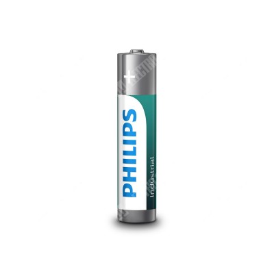 Pila alcalina PHILIPS Industrial LR3, AAA (Caja de 10 unidades)