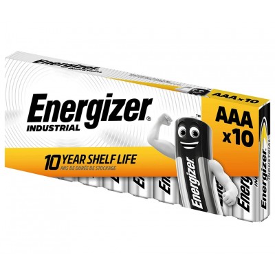 Pila alcalina ENERGIZER Industrial LR3, AAA (Caja de 10 unidades)