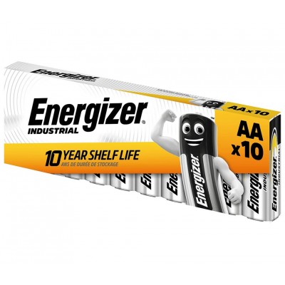 Pila alcalina ENERGIZER Industrial LR6, AA (Caja de 10 unidades)