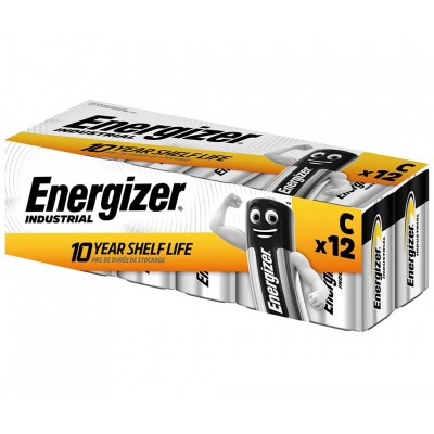 Pila alcalina ENERGIZER Industrial LR14, BABY C (Caja de 12 unidades)