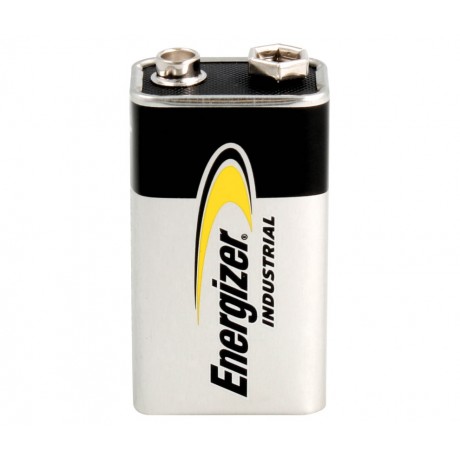 Pila alcalina ENERGIZER Industrial 9V, E BLOCK,6LR61 (Caja de 12 unidades)