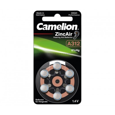 Pila para audífono A312, PR312 de Camelion