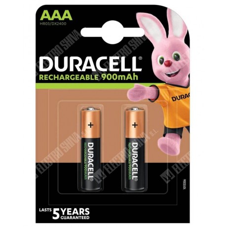 Pila Recargable HR-03 AAA-DX2400 900mAh de Duracell