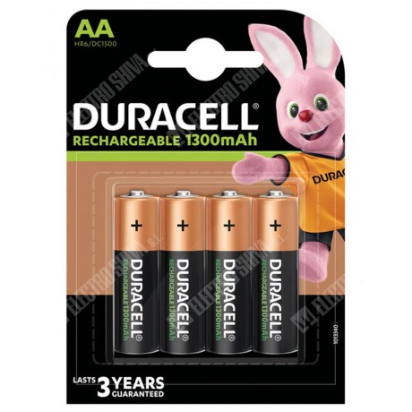 Pila Recargable HR-6 AA-DC1500 1300mAh de Duracell