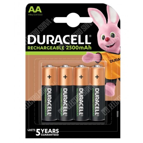 Pila Recargable HR-6 AA-DX1500 2500mAh de Duracell